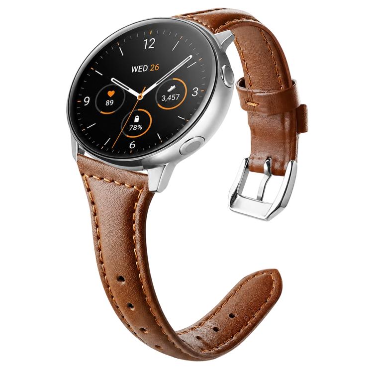 xDfind Universal Straight Lug Ends Slim Waist Vegan Leather Watch Band, 22mm