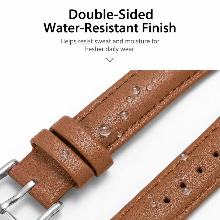 xDfind Universal Straight Lug Ends Slim Waist Vegan Leather Watch Band, 22mm