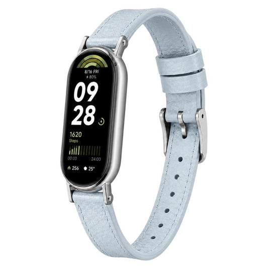 xDfind Litchi Texture Loop Buckle Vegan Leather Watch Band, For Xiaomi Smart Band 11 / 10 / 9 / 8