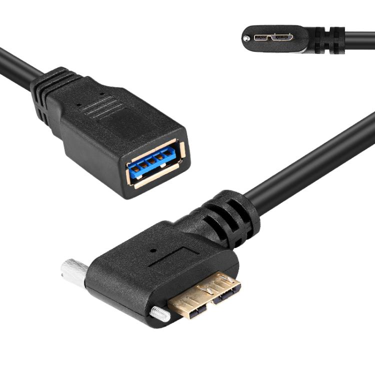 USB 3.0 Female to Micro-B Data Cable, Length: 0.2m, Upward Bend, Downbend, Right Bend, Left Turn