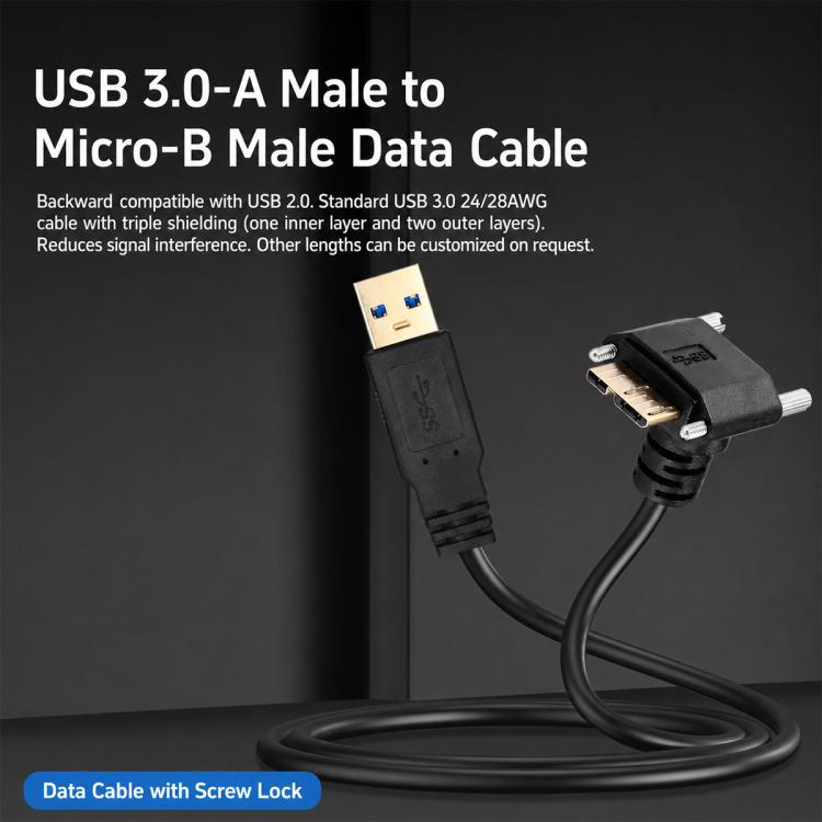 USB 3.0 Male to Micro-B Data Cable, 0.3m, 0.6m, 1m
