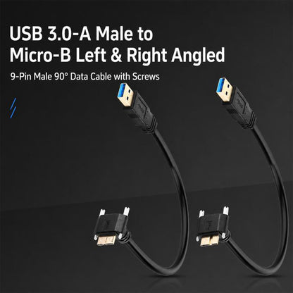 USB 3.0 Male to Micro-B Data Cable, 0.3m, 0.6m, 1m