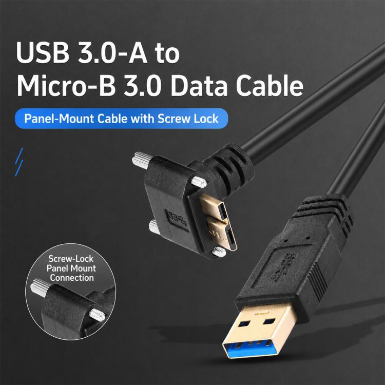 USB 3.0 Male to Micro-B Data Cable, 0.3m, 0.6m, 1m