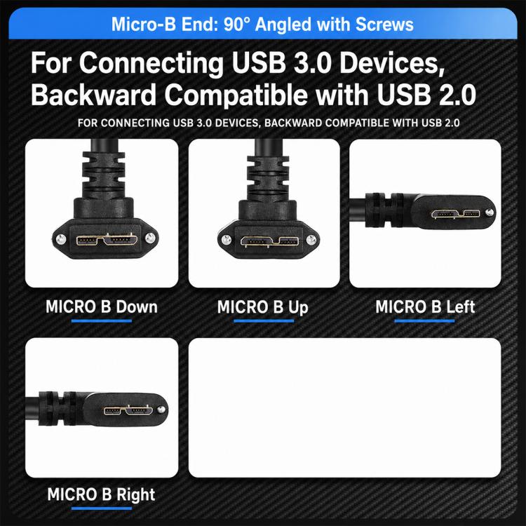 USB 3.0 Male to Micro-B Data Cable, 2m, 3m, 5m
