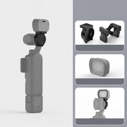 For DJI Osmo Pocket 3 NEEWER Fill Light Magnetic Holder Action Camera Portable Light, Single Light with Mount, Dual Light with Mount, Triple Light with Mount, Fill Light Filter Kit, Dual Light Kit, Black Single Light with Mount