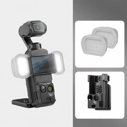 For DJI Osmo Pocket 3 NEEWER Fill Light Magnetic Holder Action Camera Portable Light, Single Light with Mount, Dual Light with Mount, Triple Light with Mount, Fill Light Filter Kit, Dual Light Kit, Black Single Light with Mount                         ...