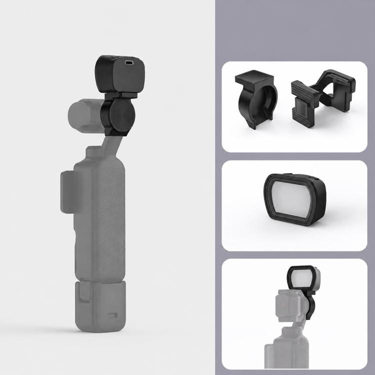 For DJI Osmo Pocket 3 NEEWER Fill Light Magnetic Holder Action Camera Portable Light, Single Light with Mount, Dual Light with Mount, Triple Light with Mount, Fill Light Filter Kit, Dual Light Kit, Black Single Light with Mount                         ...