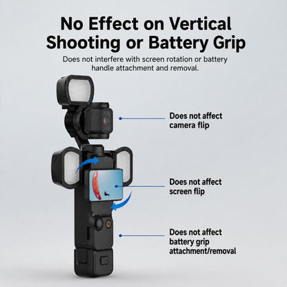 For DJI Osmo Pocket 3 NEEWER Fill Light Magnetic Holder Action Camera Portable Light, Single Light with Mount, Dual Light with Mount, Triple Light with Mount, Fill Light Filter Kit, Dual Light Kit, Black Single Light with Mount                         ...