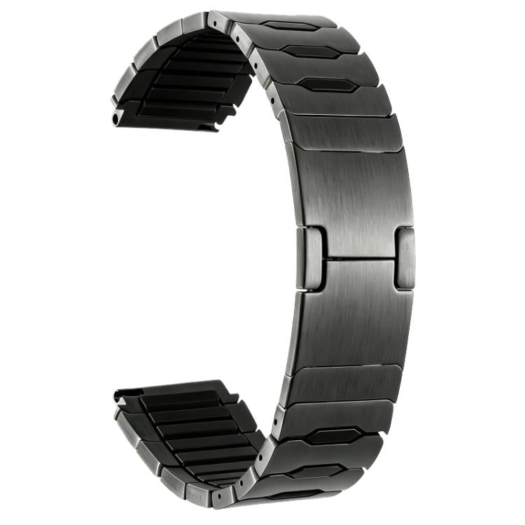 Metal Hybrid Silicone Stainless Steel Watch Band, 22mm