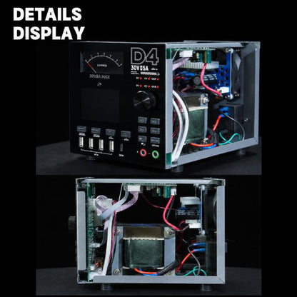 LUOWEI D4 30V/5A Four-Channel Storage High-Frequency Output Curved Color Screen DC Ammeter