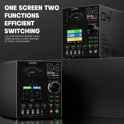 LUOWEI D4 30V/5A Four-Channel Storage High-Frequency Output Curved Color Screen DC Ammeter