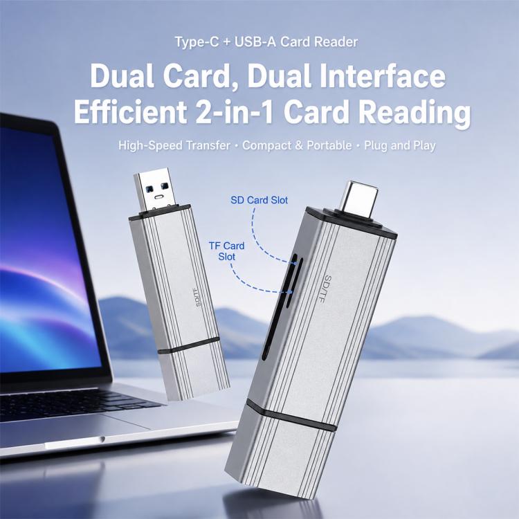 BYL-2608 Type-C / USB 2 in 2 High-Speed ??Card Reader