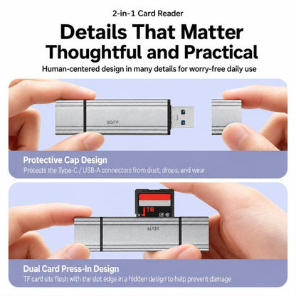 BYL-2608 Type-C / USB 2 in 2 High-Speed ??Card Reader