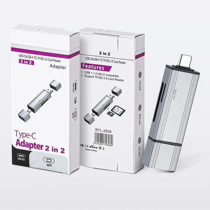 BYL-2608 Type-C / USB 2 in 2 High-Speed ??Card Reader