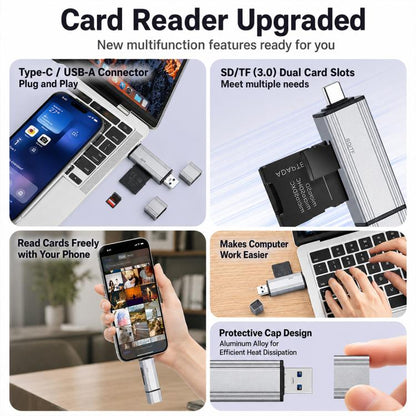 BYL-2608 Type-C / USB 2 in 2 High-Speed ??Card Reader