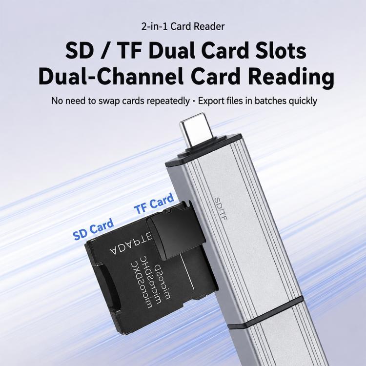 BYL-2608 Type-C / USB 2 in 2 High-Speed ??Card Reader