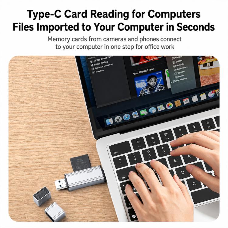 BYL-2608 Type-C / USB 2 in 2 High-Speed ??Card Reader
