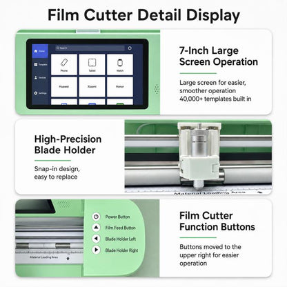 ZWX C6 Flagship Large-Size Smart Film Cutting Machine, 5G Network, 19-Inch Screen Protector Cutting Machine, EU Plug, UK Plug, US Plug