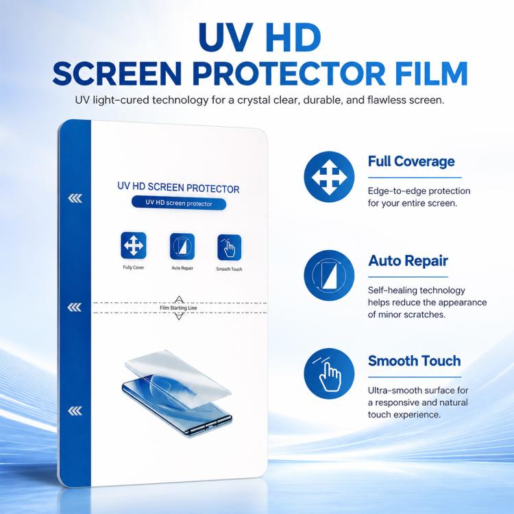 ZWX Full-Coverage Curved Silicone Matte UV-Cured Film for Film Cutting Machines, 20 PCS/Pack, 40 PCS/Pack