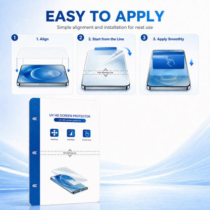 ZWX Full-Coverage Curved Silicone UV Pressure-free Film for Film Cutting Machines, 20 PCS/Pack, 40 PCS/Pack