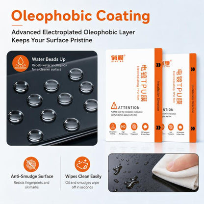 ZWX Electroplated TPU Blue Light Hydrogel Film for Film Cutting Machines, 20 PCS/Pack, 50 PCS/Pack, 100 PCS/Pack, 200 PCS/Pack
