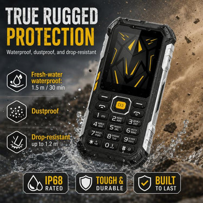 HP220 IP68 Rugged Feature Phone 2.4-inch MTK6261D Processor Supports Dual SIM 2G, 2G