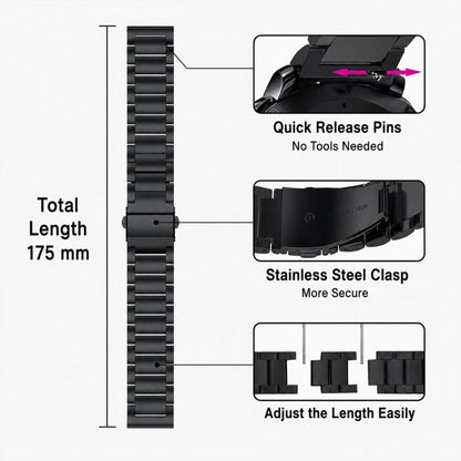 xDfind Three Beads Stainless Steel Watch Band, For Garmin Venu X1