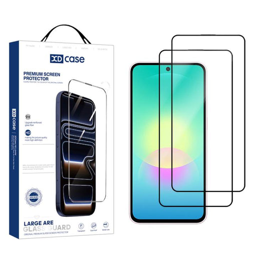XDcase 2 PCS/Pack Silk-Printed HD Tempered Glass Film, For Galaxy A37 5G, For Galaxy A27 5G, For Galaxy A17 4G, For Galaxy A07 4G, For Galaxy A17 5G, For Galaxy A06 5G, For Galaxy A26 5G, For Galaxy A36 5G, For Galaxy A16 5G