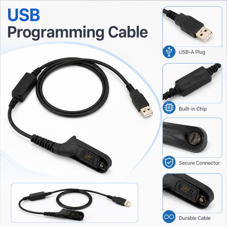 Walkie Talkie USB Programming Cable for Motorola DP4800, For Motorola DP4800