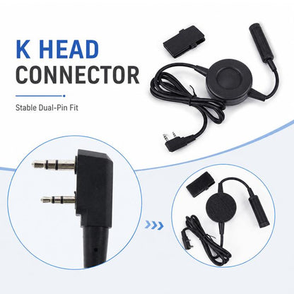K-type TCI Large Round PTT J-Standard Walkie-talkie Headset Push-to-Talk Switch, K-type TCI