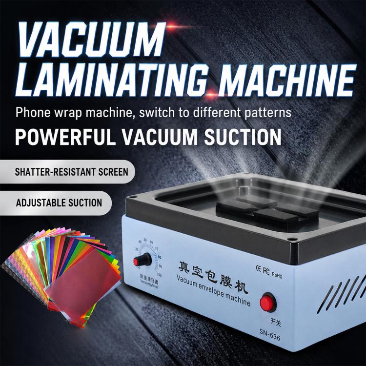 Universal Vacuum Wrapping & Skin Application Machine for Smartphones, US Plug, EU Plug, UK Plug