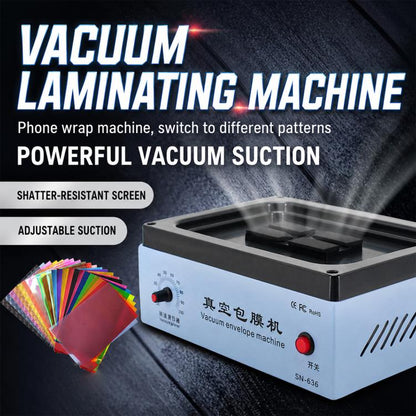 Universal Vacuum Wrapping & Skin Application Machine for Smartphones, US Plug, EU Plug, UK Plug