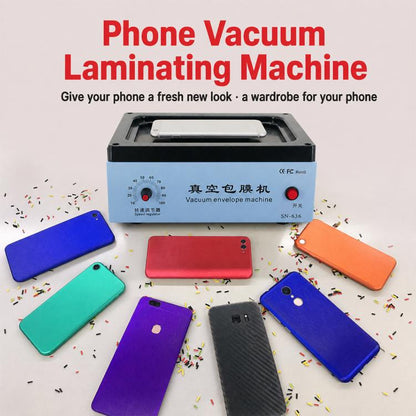Universal Vacuum Wrapping & Skin Application Machine for Smartphones, US Plug, EU Plug, UK Plug