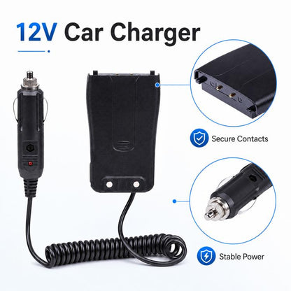 12V Car Cigarette Lighter Power Cable, Walkie-Talkie Coiled Power Cable Adapter, For Baofeng H777 / BF-888S