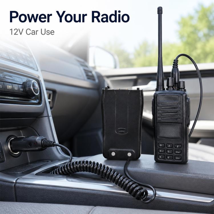 12V Car Cigarette Lighter Power Cable, Walkie-Talkie Coiled Power Cable Adapter, For Baofeng H777 / BF-888S