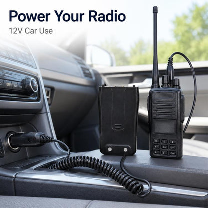 12V Car Cigarette Lighter Power Cable, Walkie-Talkie Coiled Power Cable Adapter, For Baofeng H777 / BF-888S