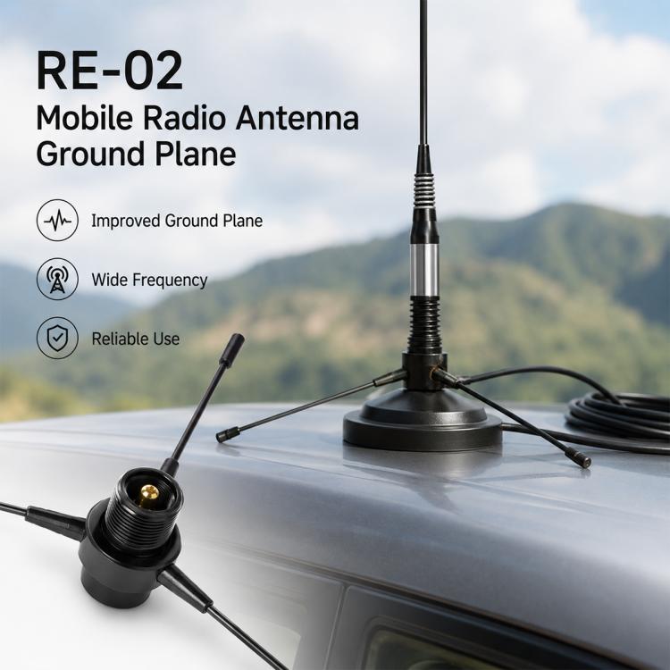 RE-02 Mobile Radio Antenna Ground Plane, Artificial Ground Radial Kit