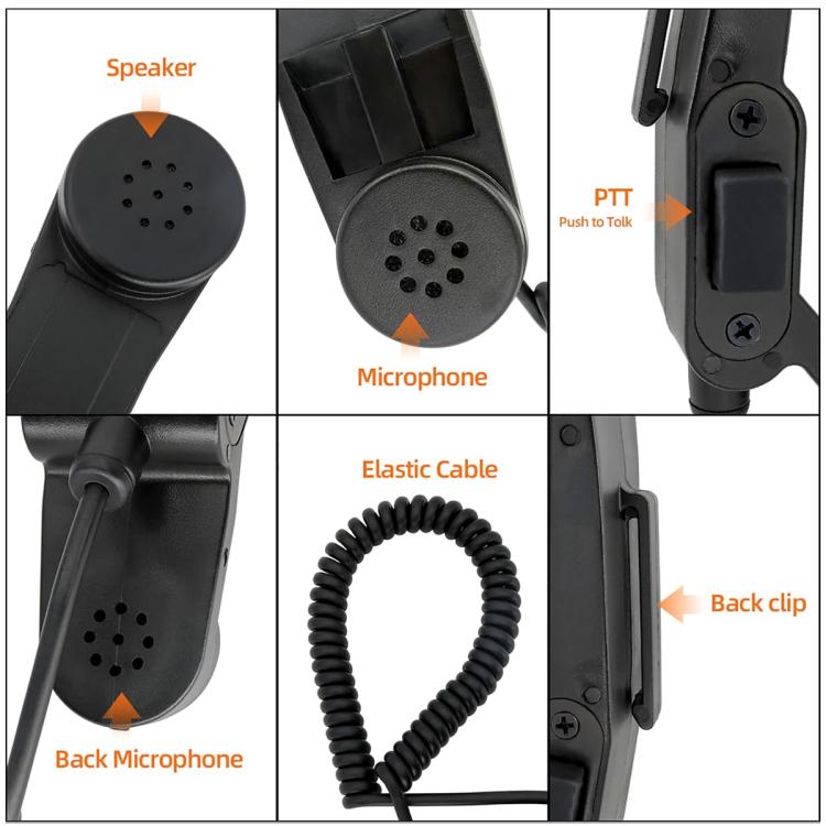 TAC-SKY H250 6 Pin PTT Handheld Speaker Microphone for PRC-152 / PRC-148 Two-Way Radios, For PRC-152 / PRC-148