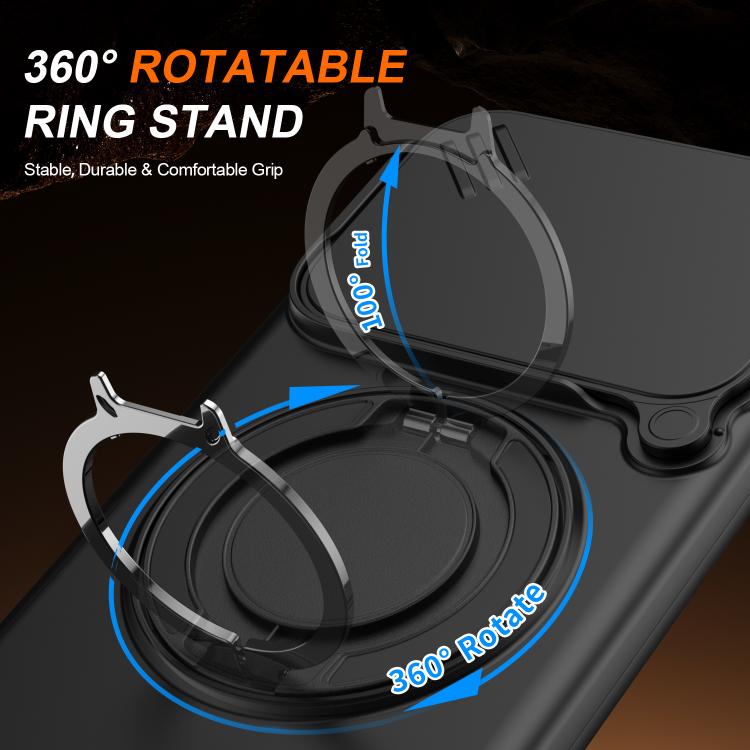 Camera Sliding Shield Magnetic Rotation Holder Phone Case, For Honor 600 / 600 Pro Global