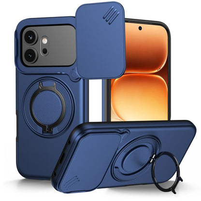 Camera Sliding Shield Magnetic Rotation Holder Phone Case, For Honor 600 / 600 Pro Global