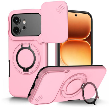 Camera Sliding Shield Magnetic Rotation Holder Phone Case, For Honor 600 / 600 Pro Global