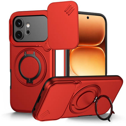 Camera Sliding Shield Magnetic Rotation Holder Phone Case, For Honor 600 / 600 Pro Global
