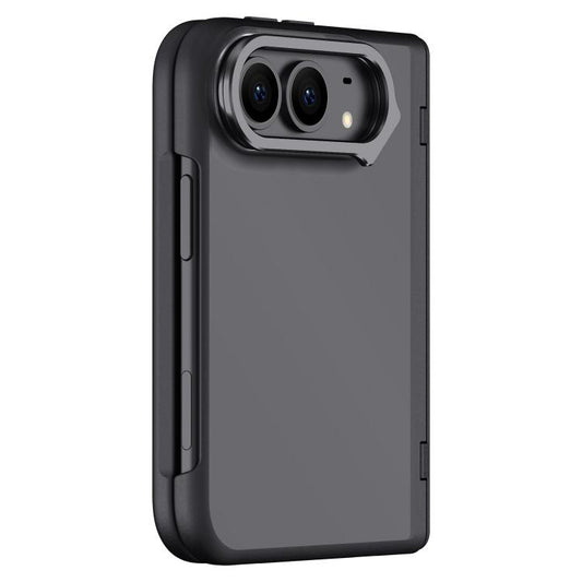 Shield Armor Series Integrated Privacy Film Matte Frosted Full Coverage Phone Case with Lens Holder, For iPhone Duo