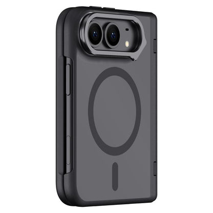 Shield Armor Series Integrated Privacy Film Matte Frosted Full Coverage Magnetic Phone Case with Lens Holder, For iPhone Duo