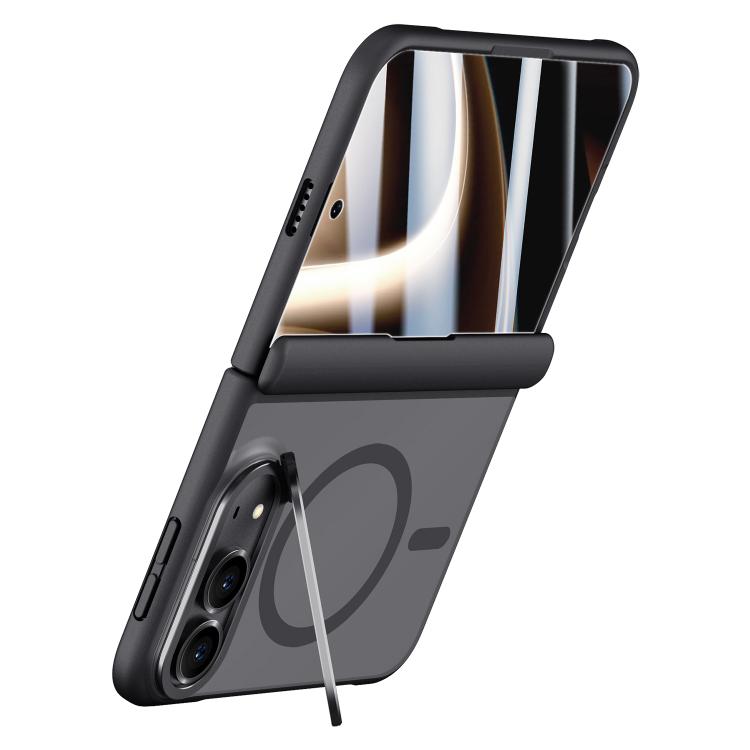 Shield Armor Series Integrated Privacy Film Matte Frosted Full Coverage Magnetic Phone Case with Lens Holder, For iPhone Duo