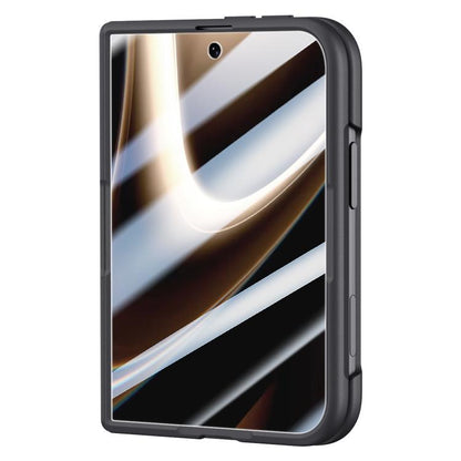 Shield Armor Series Integrated Privacy Film Matte Frosted Full Coverage Magnetic Phone Case with Lens Holder, For iPhone Duo