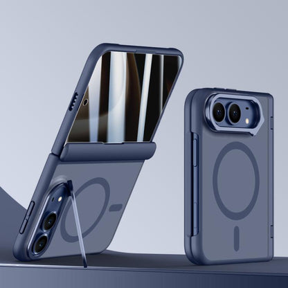 Shield Armor Series Integrated Privacy Film Matte Frosted Full Coverage Magnetic Phone Case with Lens Holder, For iPhone Duo