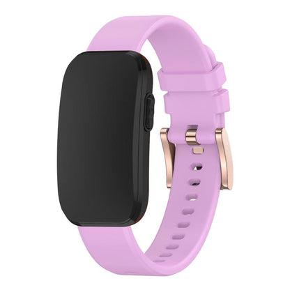 Rose Gold Buckle Solid Color Silicone Watch Band, For CIRQA Smart Band