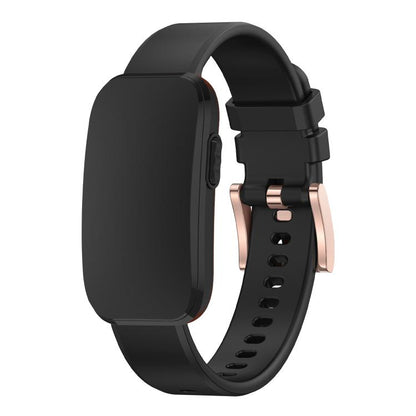 Rose Gold Buckle Solid Color Silicone Watch Band, For CIRQA Smart Band