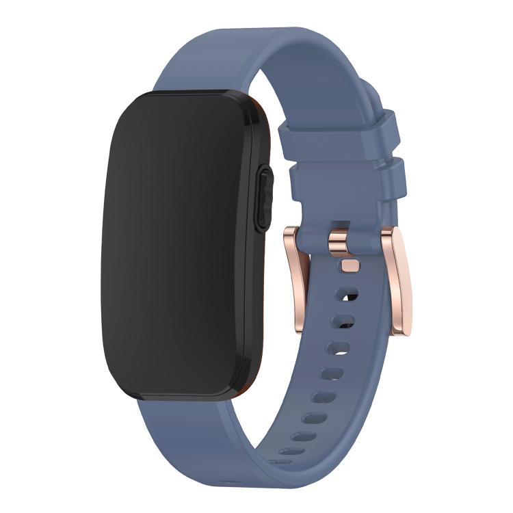 Rose Gold Buckle Solid Color Silicone Watch Band, For CIRQA Smart Band